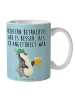 Mr. & Mrs. Panda haferl Pinguin Bier mit Spruch in Eisblau