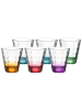 LEONARDO 6er Set Trinkgläser Optic 215 ml bunt in bunt