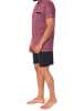NORMANN Schlafanzug kurzarm Shorty Pyjama - 66941 in bordeaux