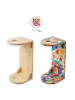 relaxdays 2 x Steckenpferd-Halter in Natur - (B)15 x (H)35 x (T)15 cm