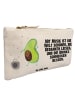 Mr. & Mrs. Panda Schminktasche Avocado Tanzen mit Spruch in Weiß
