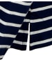 Wind Sportswear Larmarm Shirt mit Knopfleiste in navy-weiß