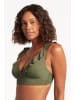 Sea Level Essentials Frill Bra Top in KHAKI