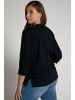 Ulla Popken Shirtjacke in schwarz