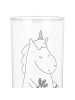 Mr. & Mrs. Panda Longdrinkglas Einhorn Vegan ohne Spruch in Transparent