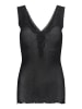 Seamless Basic Top Cotton Lacey in Black