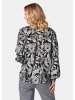 GOLDNER Tunikabluse Tunika-Druckbluse in schwarz / weiß / gemustert