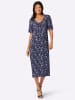 Sieh an! Druckkleid in marine-hellblau-bedruckt
