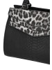 faina Women Handbag in Black White Leo
