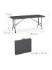 relaxdays Gartentisch in Grau - (B)180 x (H)73 x (T)74 cm