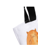 Mr. & Mrs. Panda Tasche Katze Frühaufsteher mit Spruch in Weiß
