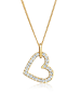 Elli Halskette 925 Sterling Silber Herz in Gold