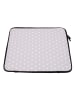 Mr. & Mrs. Panda Laptoptasche Bär und Hase Umarmen mit Spruch in Grau Pastell