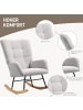 HOMCOM Schaukelstuhl-94L x 70B x 100H cm-Hellgrau
