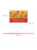 relaxdays Fußmatte "Welcome Blumen" in Natur/ Rot - (L)60 x (B)40 cm