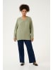 KAFFE curve Langarm-Bluse KCmille Loose fit in Oil Green