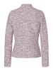 More & More Kurzblazer Stretch, schmale Form in striped jersey boucle berry rose