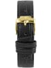 Jacques Lemans Damen-Uhr Quarz Rechteckig Schwarz/Goldfarben