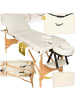 tectake 3 Zonen Massageliege Daniel 210 x 95 x 84 cm, beige