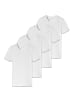 Schiesser T-Shirt 4er Pack in Weiß
