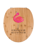 Mr. & Mrs. Panda Toilettendeckel Flamingo Stolz mit Spruch in Braun