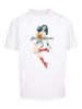 F4NT4STIC Heavy Oversize T-Shirt Wonder Woman Jump in weiß