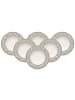 Villeroy & Boch 6er Set Suppenteller Audun Promenade ø 24,2 cm in weiß-grau-gelb