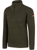 Normani Outdoor Sports Herren Troyer-Pullover Höntrup in Oliv