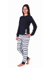 NORMANN Pflegeoverall langarm Schlafanzug Reissverschluss - 77814 in navy