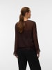 Vero Moda Lange Bluse mit Spitzendetail in Chocolate Torte