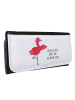Mr. & Mrs. Panda Portemonnaie Flamingo Yoga mit Spruch in Weiß