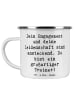 Mr. & Mrs. Panda Tasse Emaille Spruch Großartiger Trainer mit Sp... in Weiß