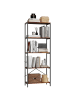 HOMCOM Bücherregal-79L x 35B x 161H cm-Rustikal-Braun