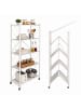 relaxdays Klappregal in Weiß - (B)71 x (H)159 x (T)34 cm