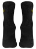 normani 2 Paar Kuschelsocken mit Stickerei in Schwarz