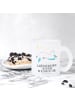 Mr. & Mrs. Panda Kaffeetasse Einhorn Sternenhimmel mit Spruch in Transparent