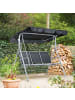 Outsunny Hollywoodschaukel in Schwarz 171L x 108B x 150H cm