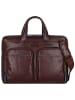 Piquadro Blue Square Aktentasche RFID Schutz Leder 37 cm Laptopfach in mahogany