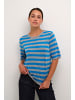 Kaffe Strickpullover KAankra Regular fit in Grey M./Malibue Blue Stripe