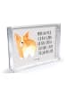 Mr. & Mrs. Panda Bilderrahmen Corgi Po mit Spruch in Grau Pastell