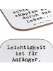 Mr. & Mrs. Panda Glas-Untersetzer Spruch Leichtigkeit für Profis... in Weiß