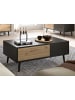 home24 home24 Couchtisch in Schwarz & Artisan Eiche Dekor in Eiche / Schwarz