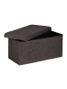 relaxdays Faltbare Sitzbank in Braun - (B)76 x (H)38 x (T)38 cm