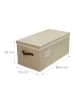 relaxdays Weihnachtskugel-Aufbewahrungsbox in Beige - (B)66,5 x (H)26 x (T)33 cm