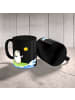 Mr. & Mrs. Panda Kaffeetasse Pinguin Surfer ohne Spruch in Schwarz