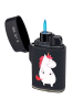 Mr. & Mrs. Panda Feuerzeug Einhorn Wut ohne Spruch in Schwarz