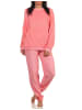 NORMANN Frottee Pyjama Bündchen Herz Tupfen Streifen - 59511 in Rosa