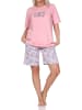 NORMANN Schlafanzug Shorty kurzarm paisleyprint Übergrößen in pink