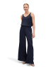 Vera Mont Satin-Bluse mit V-Ausschnitt in Night Sky