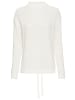 Delmao Stehkragenpullover in Offwhite
